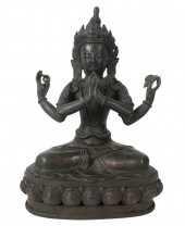 ASIAN FIGURE OF A MULTI-ARMED