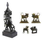 ASIAN: FIVE CAST METAL FIGURES