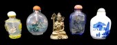 ASIAN: FIVE DECORATIVE ITEMS,