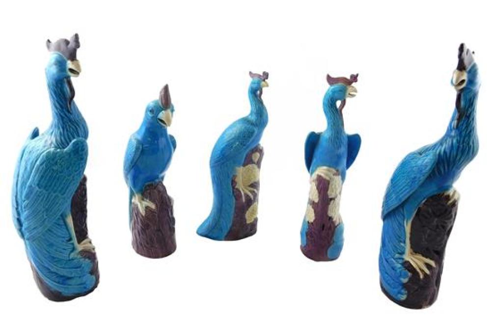 ASIAN: FIVE LARGE PORCELAIN