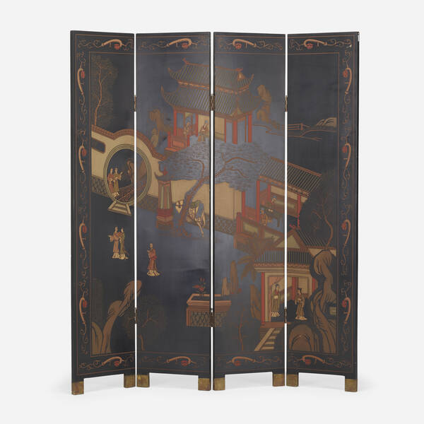 Asian. Folding screen. late 20th