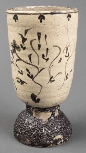 ASIAN FOOTED GLAZED CERAMIC VA