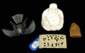 ASIAN: FOUR CARVINGS, CHINESE,