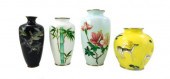 ASIAN: FOUR CLOISONNé VASES, I