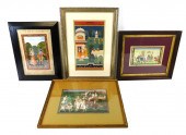 ASIAN: FOUR EASTERN WATERCOLOR