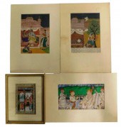 ASIAN: FOUR INDIAN PAINTINGS O