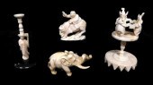 ASIAN: FOUR IVORY CARVINGS, AS