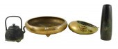 ASIAN: FOUR METAL HOLLOWARE, I