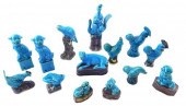 ASIAN: FOURTEEN TURQUOISE AND