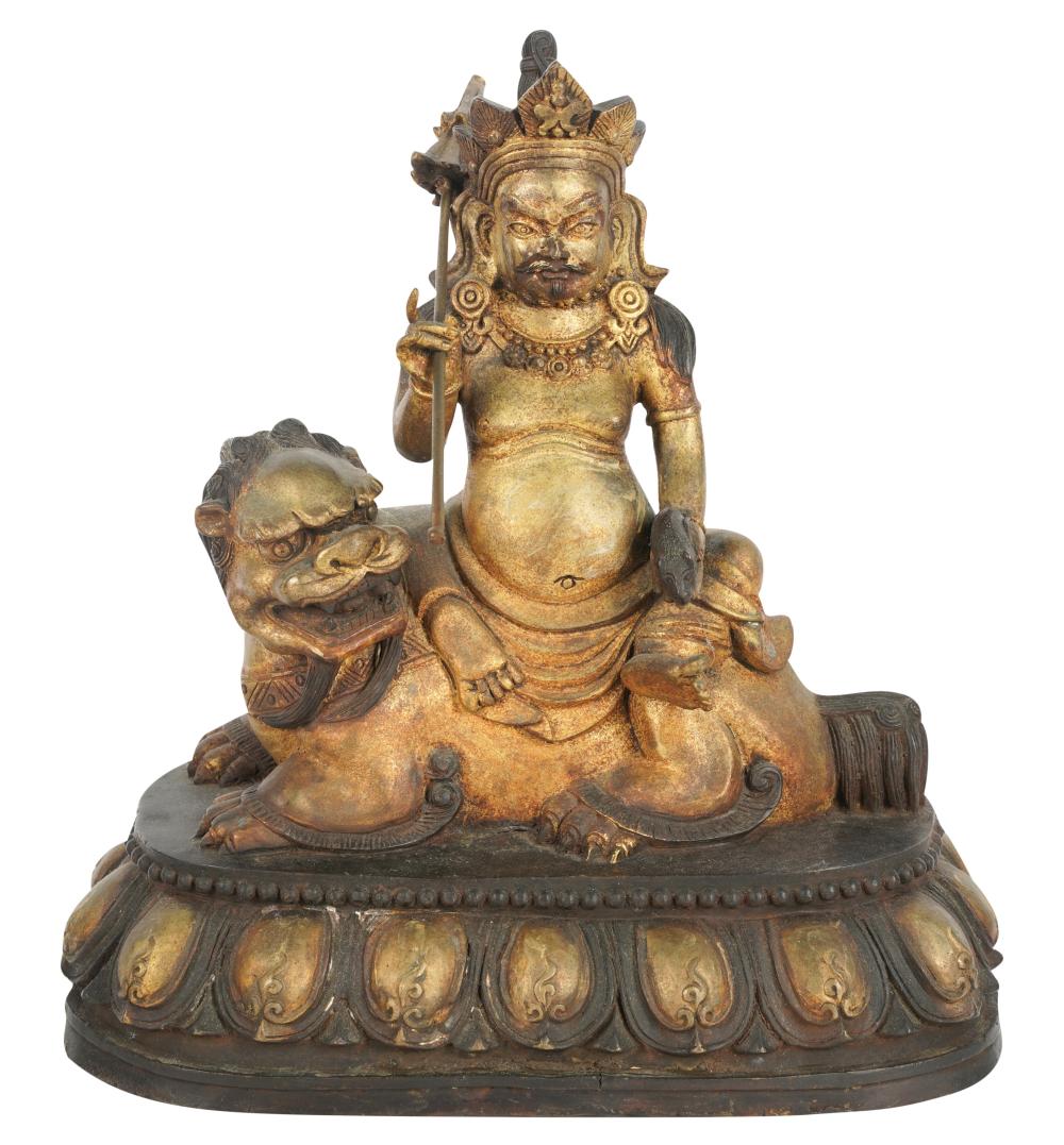 ASIAN GILT BRONZE FIGURAL