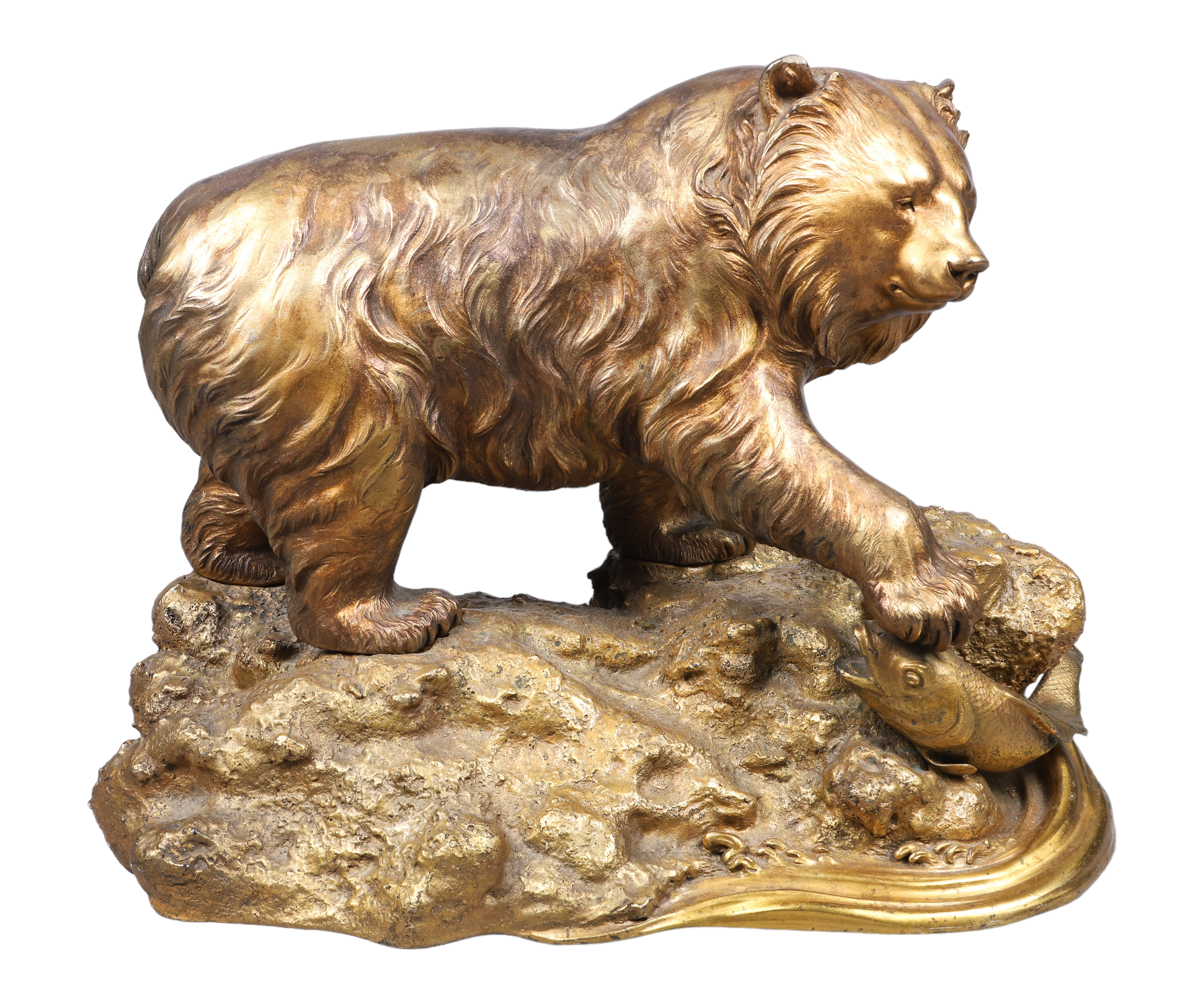 Asian gilt metal sculpture of a