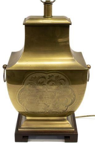 ASIAN GILT METAL SINGLE LIGHT TABLE