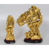 Asian Gilt Wood Carvings Asian