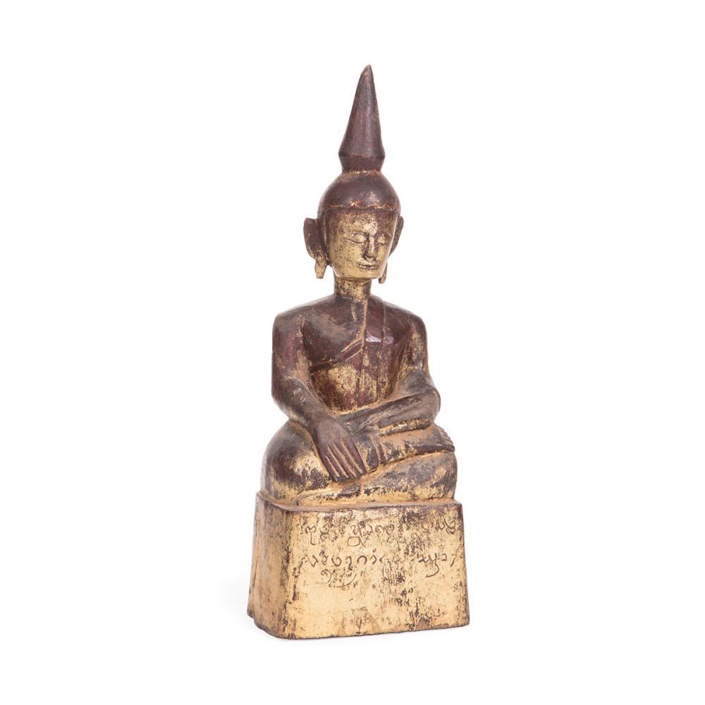 ASIAN GILTWOOD FIGURE OF A