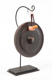 ASIAN GONG ON STAND. First hal