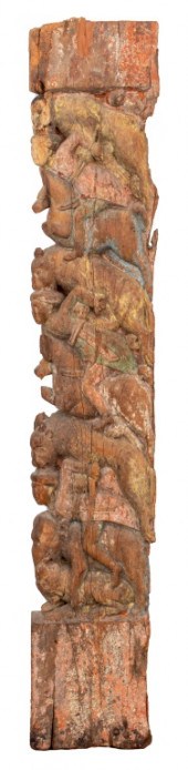 ASIAN HAND-CARVED WOOD ARCHITE