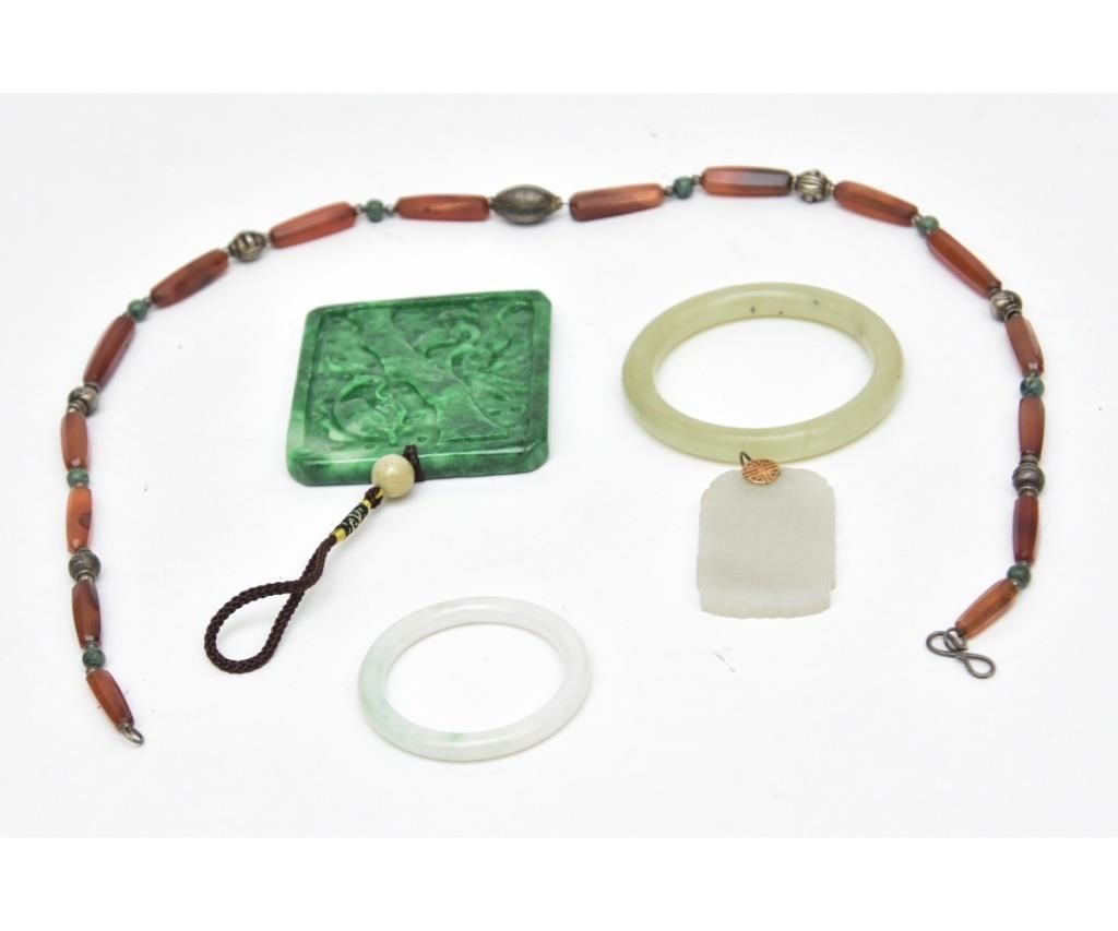 Asian hard stone, two bangle