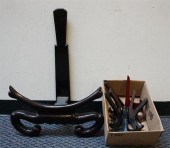 ASIAN HARDWOOD CHARGER STAND,