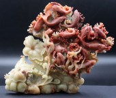 ASIAN HIGHLY CARVED FIGURAL GR