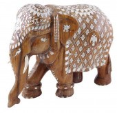 ASIAN: INLAID ROSEWOOD ELEPHAN