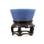 ASIAN INSPIRED BLUE JARDINIERE