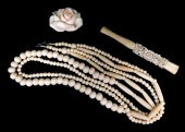ASIAN: IVORY JEWELRY AND CIGAR