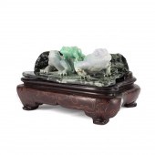 ASIAN JADE CARVING OF LIZARDS