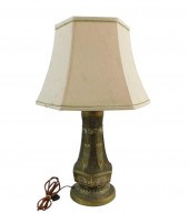 ASIAN: JAPANESE CHAMPLEVE LAMP
