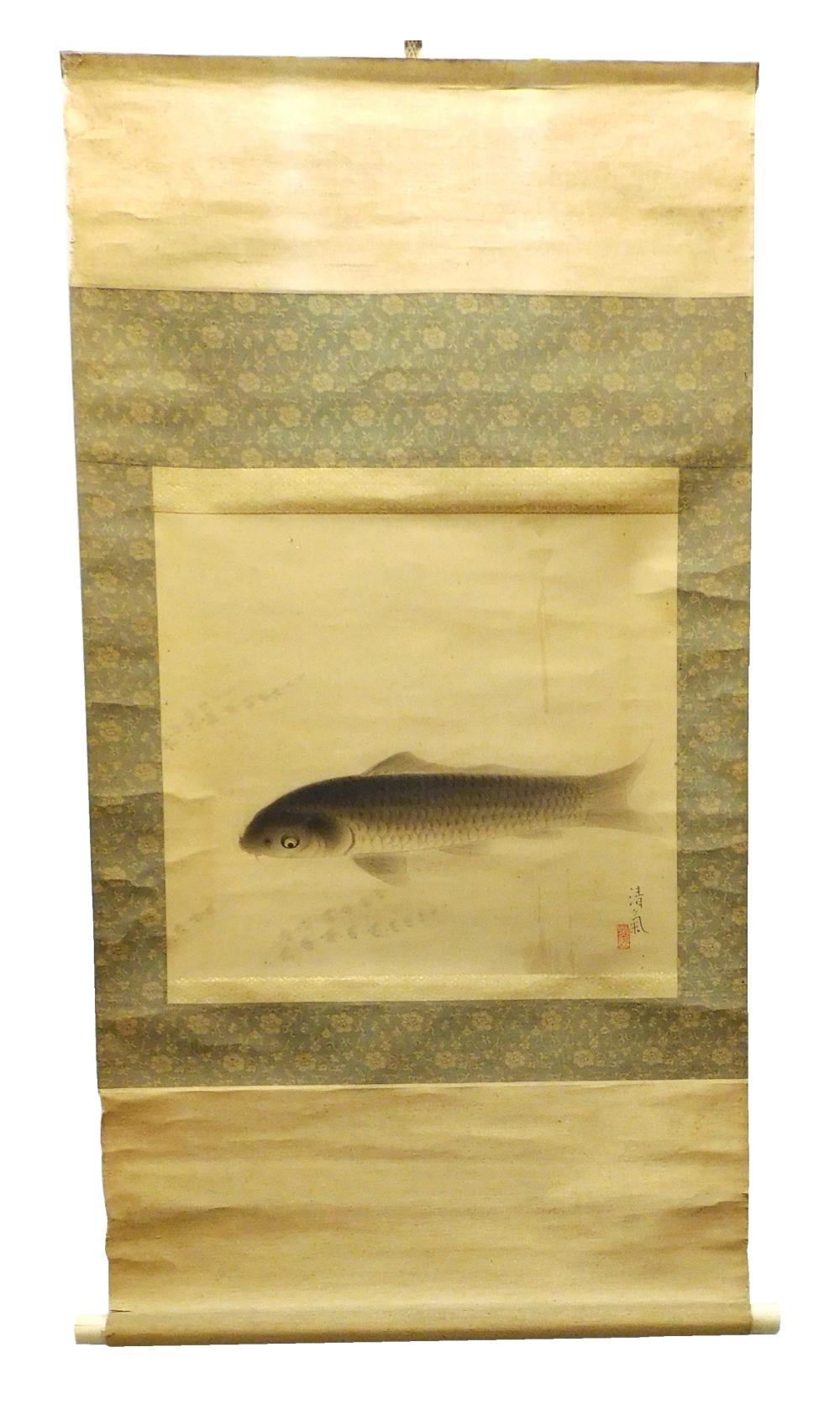 ASIAN: JAPANESE HANGING SCROLL,