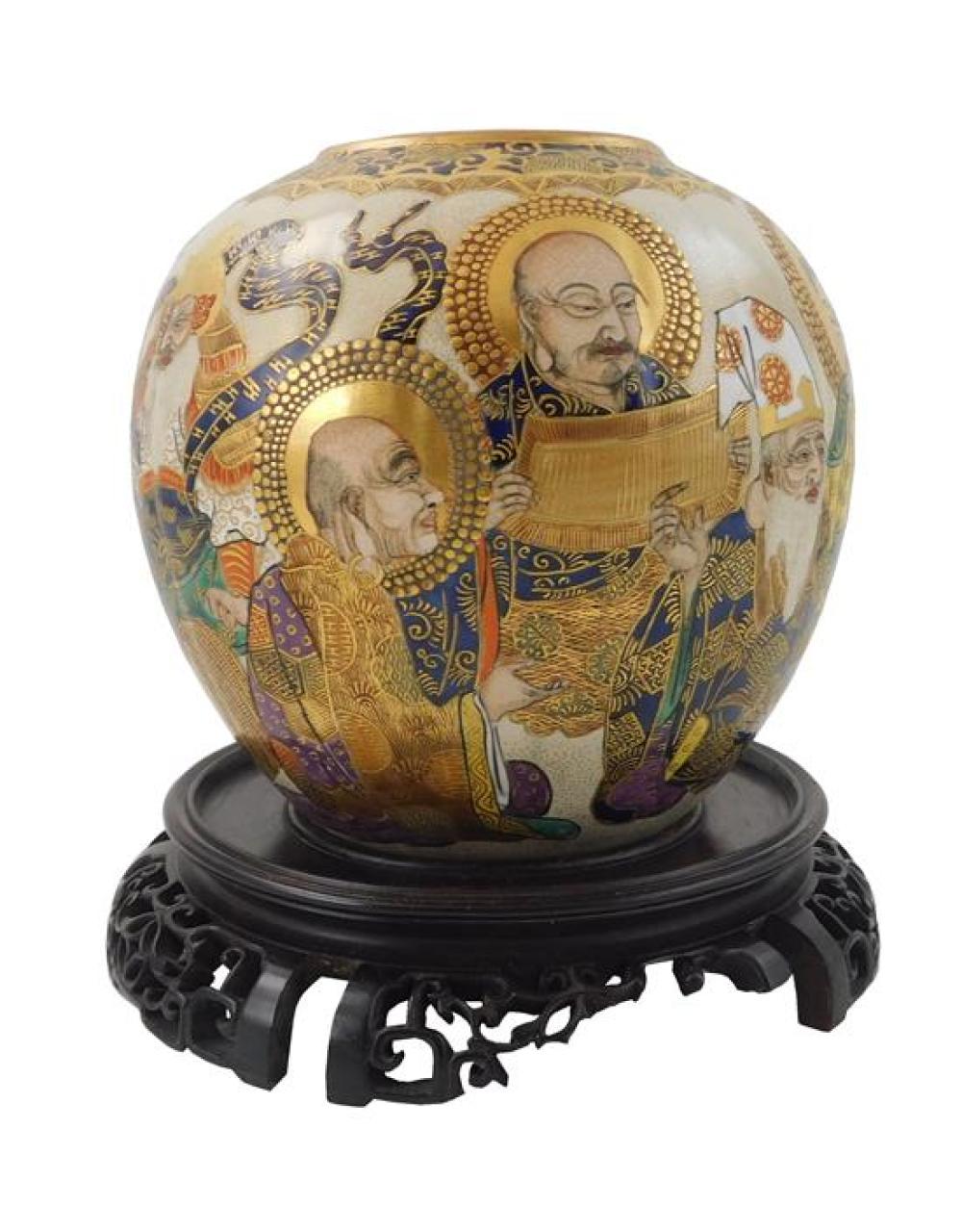 ASIAN: JAPANESE SATSUMA JAR,