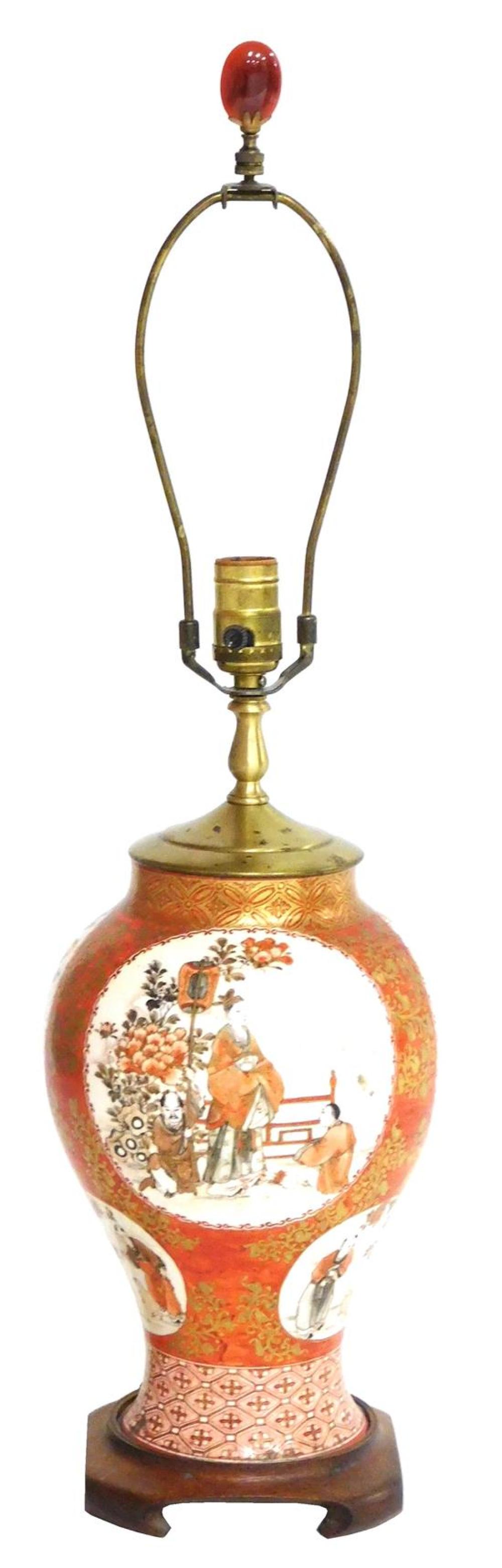 ASIAN: KUTANI VASE MOUNTED AS A