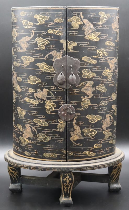 ASIAN LACQUERED AND GILT