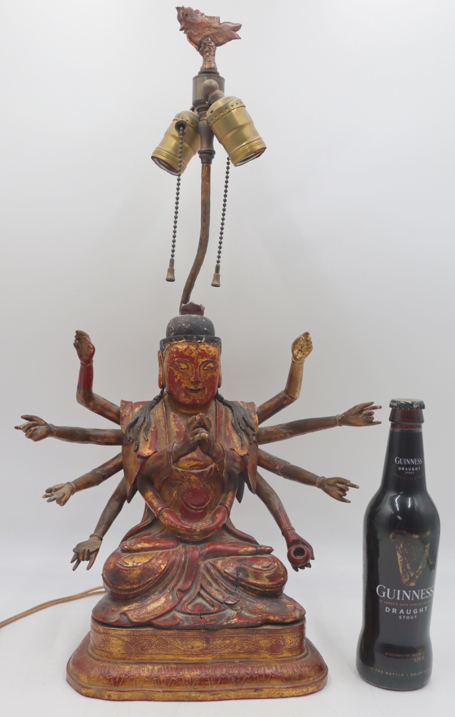 ASIAN LACQUERED AND GILTWOOD CARVED