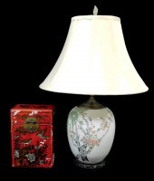 ASIAN: LACQUERED BOX AND PORCE