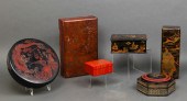 ASIAN LACQUERED DECORATED BOXE