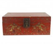ASIAN LACQUERED GOLD LEAF TRUN