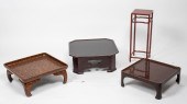 ASIAN LACQUERED WOOD STANDS, 4
