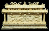 ASIAN: LARGE CARVED BONE SCULP