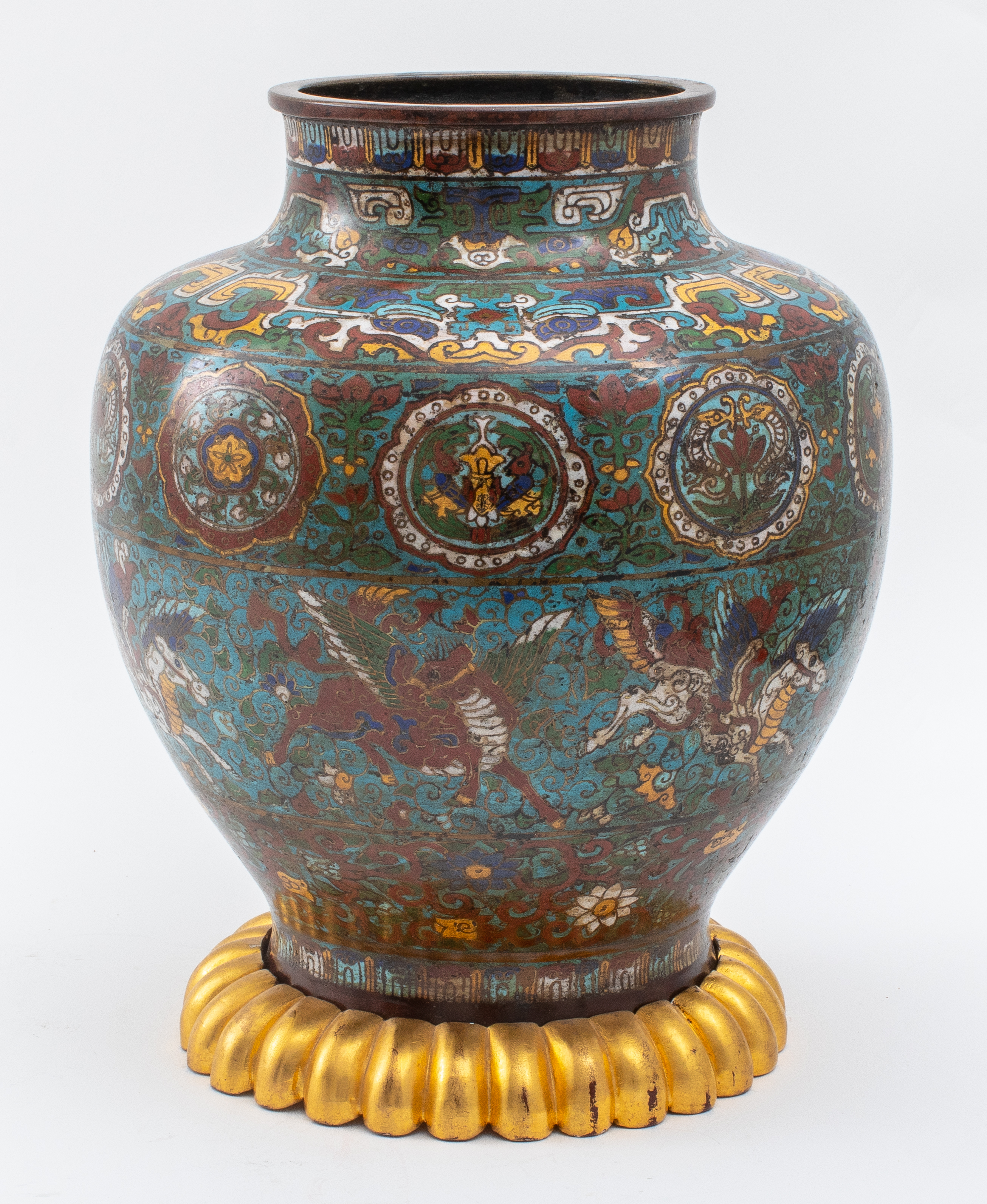 ASIAN LARGE CLOISONNE ENAMEL VASE