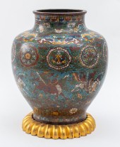 ASIAN LARGE CLOISONNE ENAMEL V