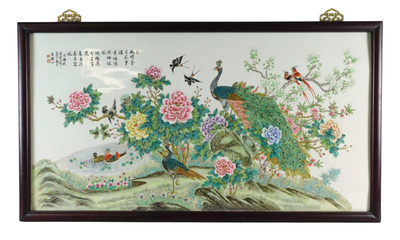 ASIAN: LARGE ROSE CANTON ENAMELED