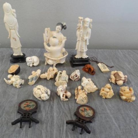 Asian Lot of Assorted Ivories &