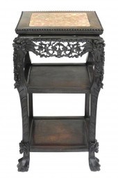 ASIAN: MARBLE TOP THREE-TIER S