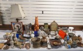 ASIAN METAL TABLEWARE, POTTERY