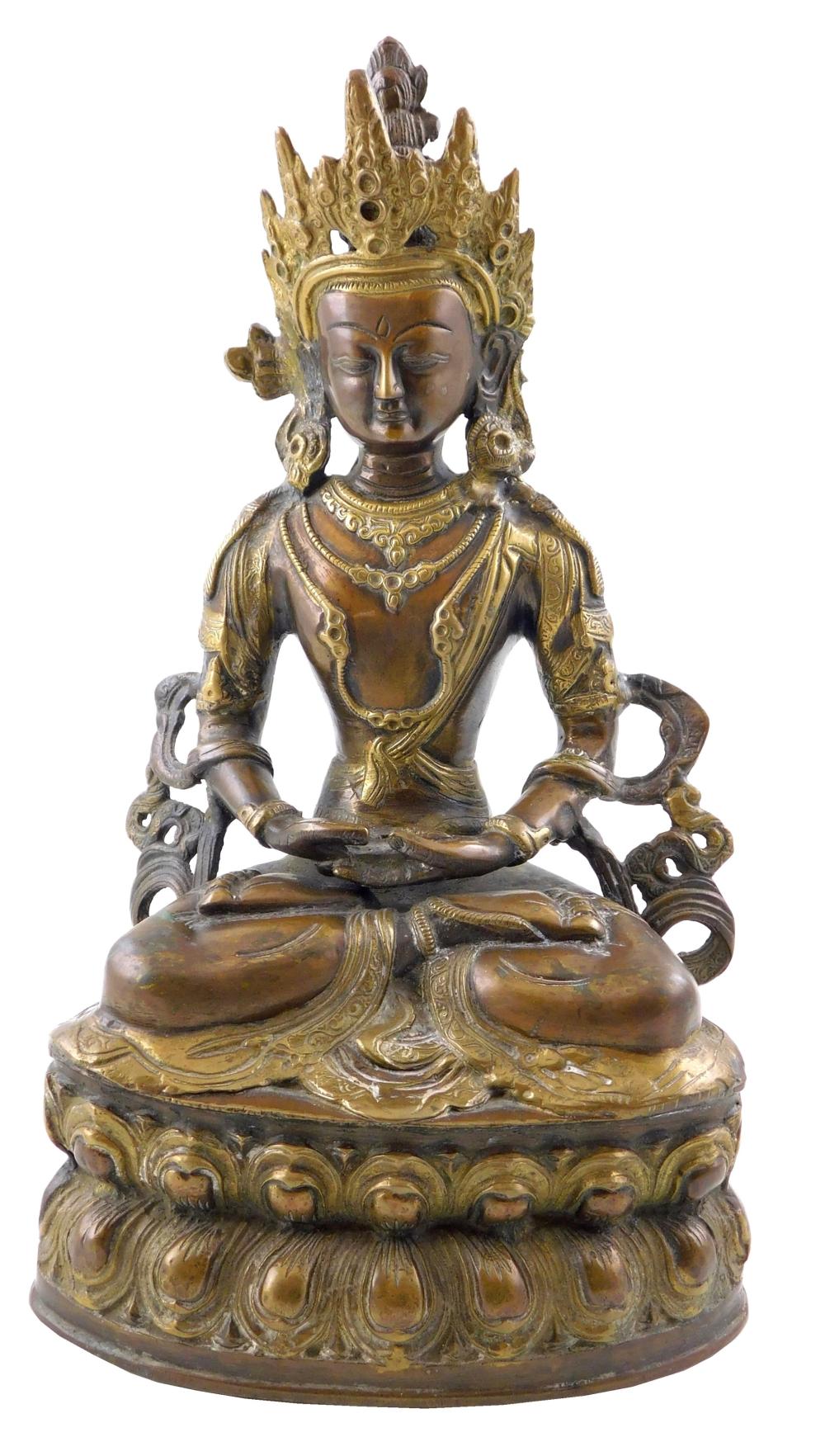 ASIAN: MIXED METAL FIGURE OF