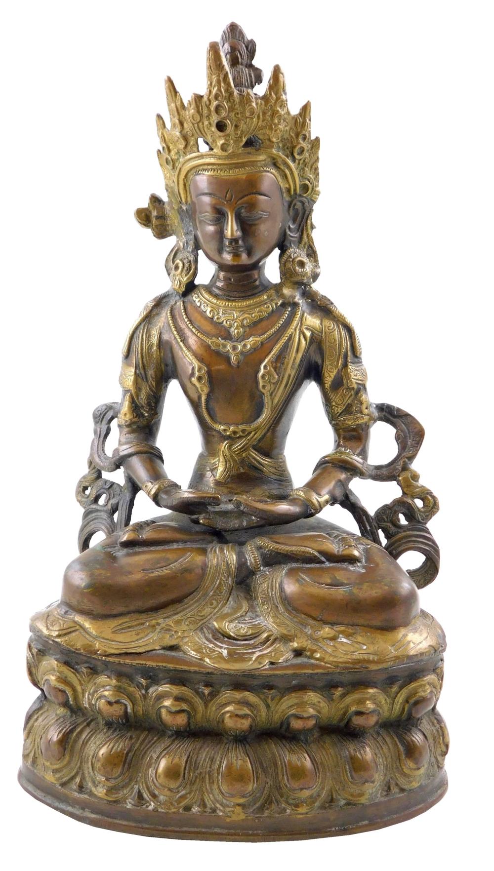 ASIAN: MIXED METAL FIGURE OF