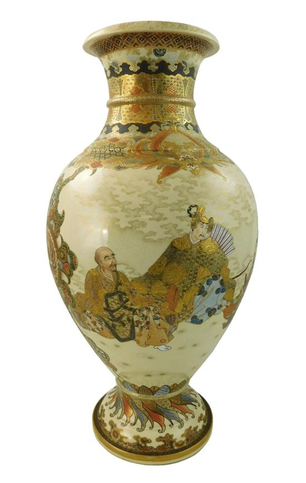 ASIAN: MONUMENTAL SATSUMA VASE,