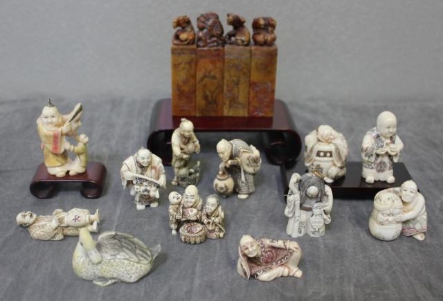Asian Netsuke Lot.Includes 12