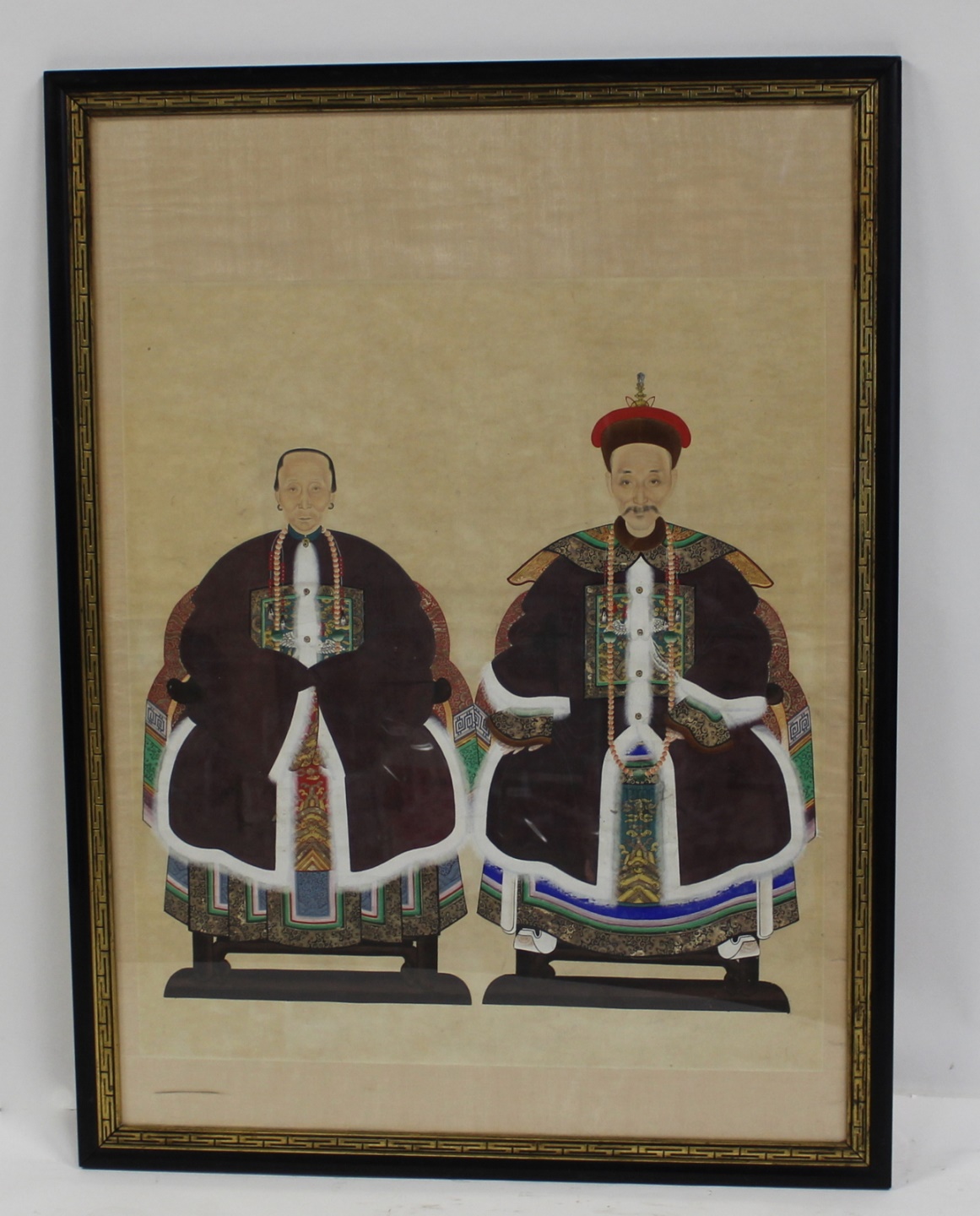 ASIAN PAINTED ANCESTRAL PORTRAIT.