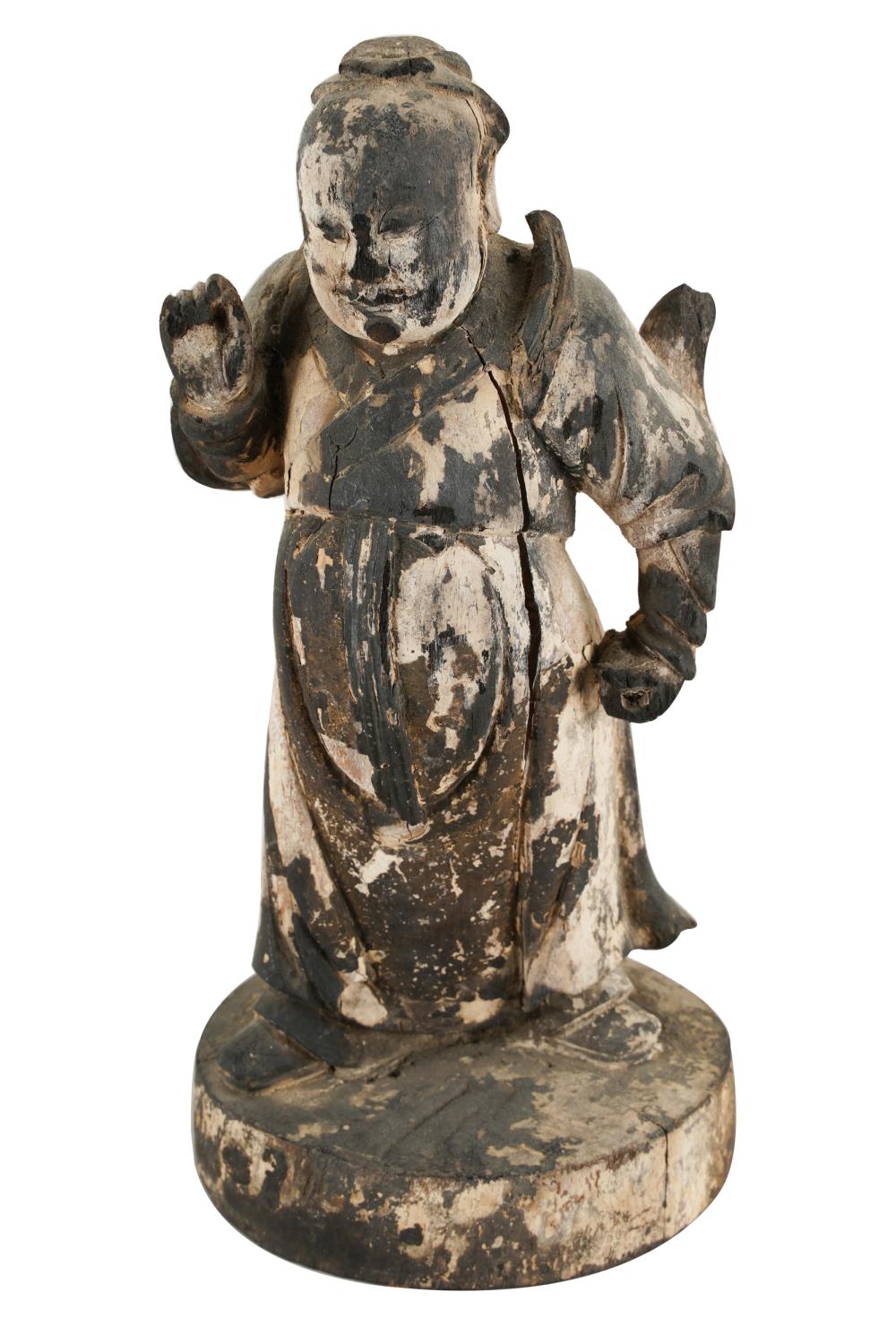 ASIAN PAINTED & CARVED WOOD